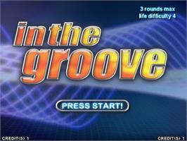 Title screen of In the Groove on the Microsoft Windows.